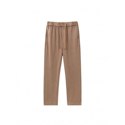 KZZ Men's Acid-Wash Solid Color Loose-Fit Casual Sweatpants