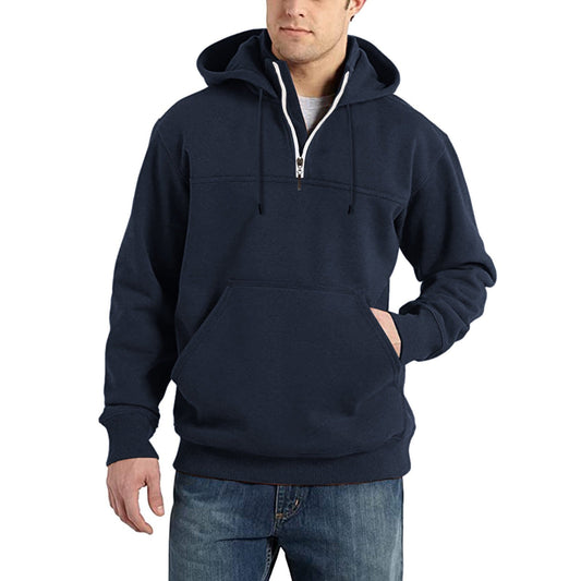 KZZ Men's Heavyweight Hooded Sweatshirt - Winter Warm Pullover Hoodie