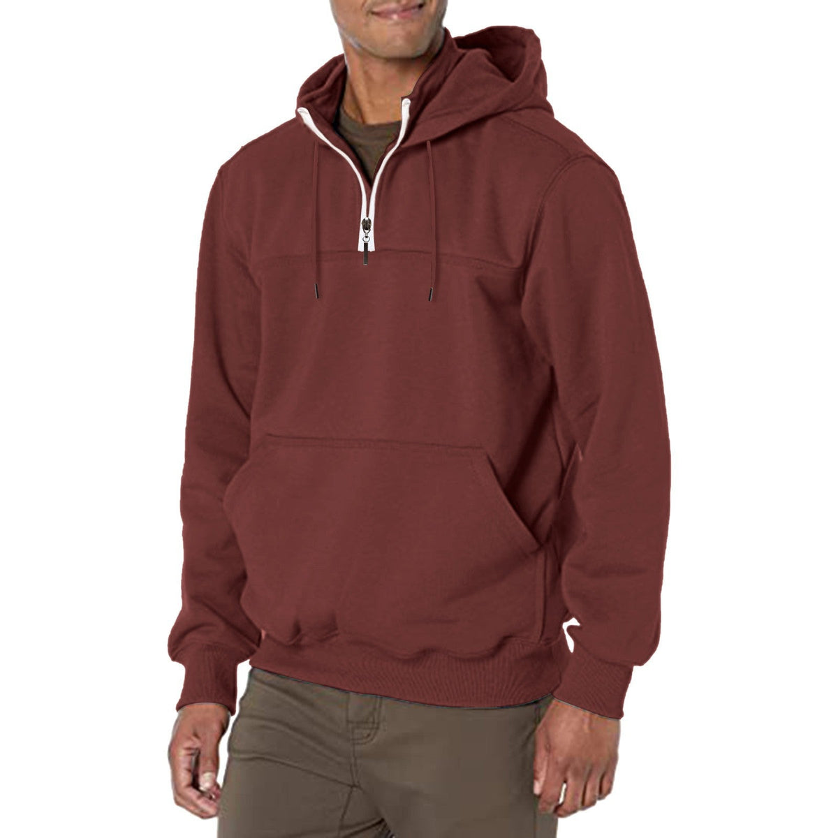 KZZ Men's Heavyweight Hooded Sweatshirt - Winter Warm Pullover Hoodie