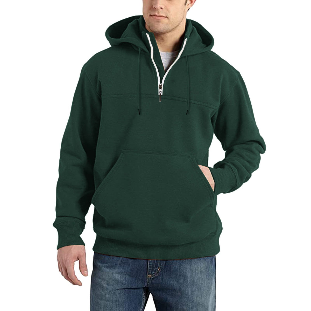 KZZ Men's Heavyweight Hooded Sweatshirt - Winter Warm Pullover Hoodie
