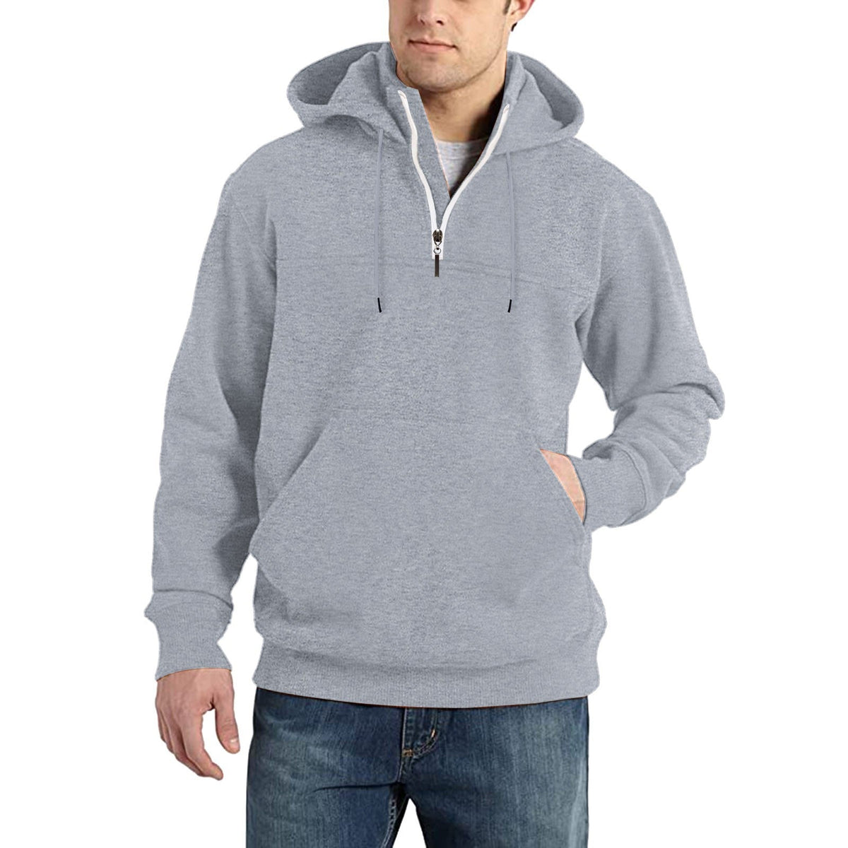 KZZ Men's Heavyweight Hooded Sweatshirt - Winter Warm Pullover Hoodie