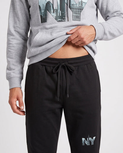 KZZ Men's Letter-Print Hoodie and Joggers