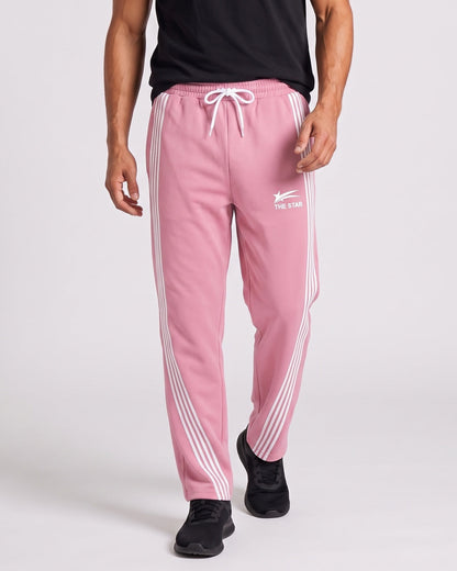 KZZ Men's Side-Stripe Sweatpants with Drawstring Waist