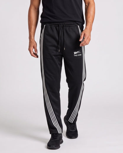 KZZ Men's Side-Stripe Sweatpants with Drawstring Waist
