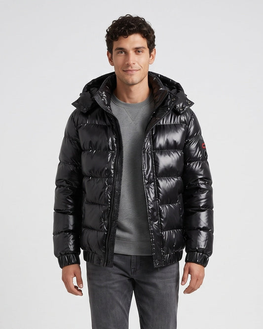 KZZ Men's Solid-Color Zip-Up Hoodie