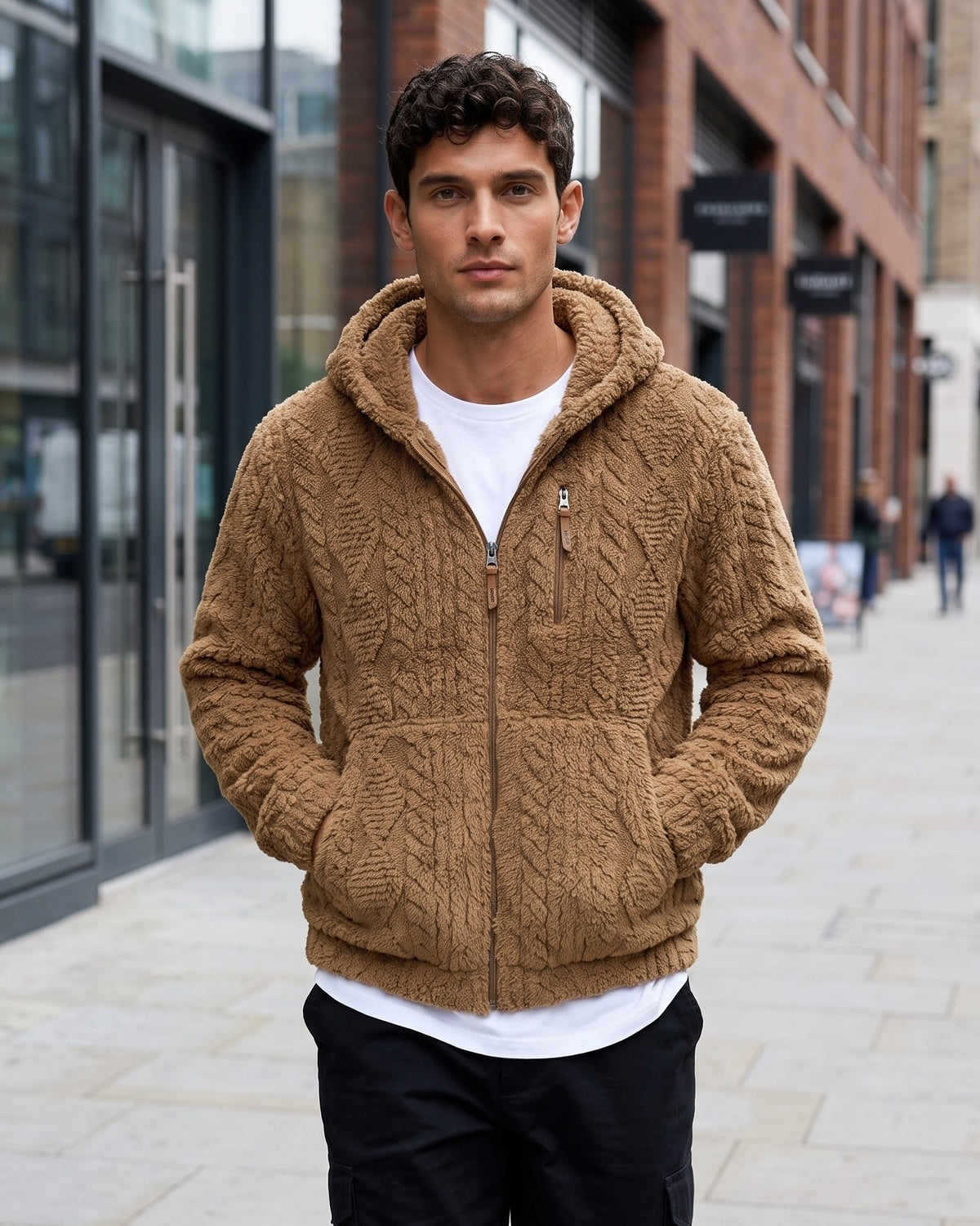 KZZ Men's Warm Hooded Jacket