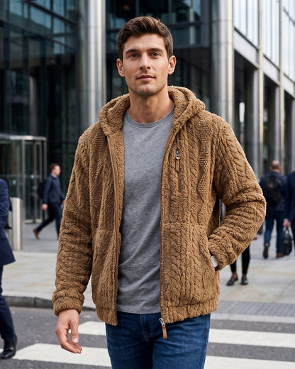 KZZ Men's Warm Hooded Jacket