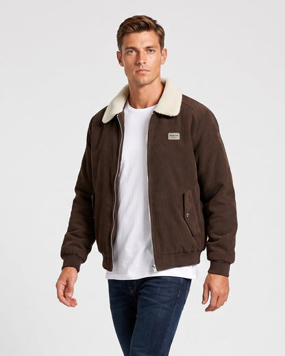 KZZ Men's Casual Corduroy Jacket