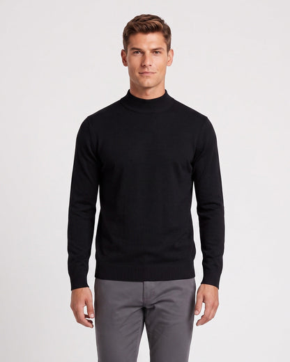 KZZ Men's mock-neck long-sleeve shirt