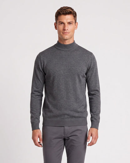 KZZ Men's mock-neck long-sleeve shirt