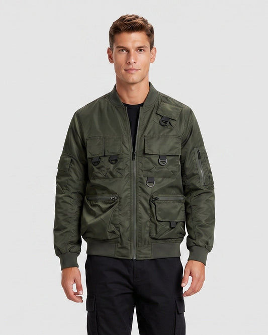 KZZ Men's Slim-Fit Tactical Jacket