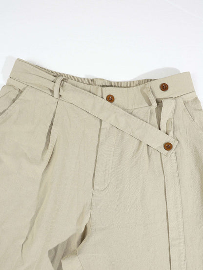 KZZ Men's Casual Loose-Fit Linen Pants