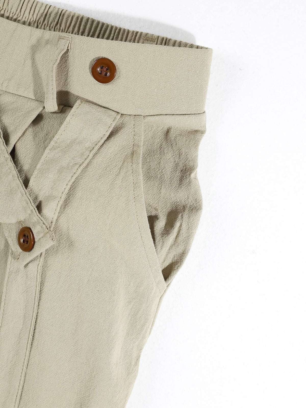 KZZ Men's Casual Loose-Fit Linen Pants