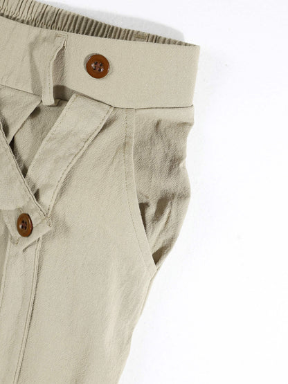 KZZ Men's Casual Loose-Fit Linen Pants