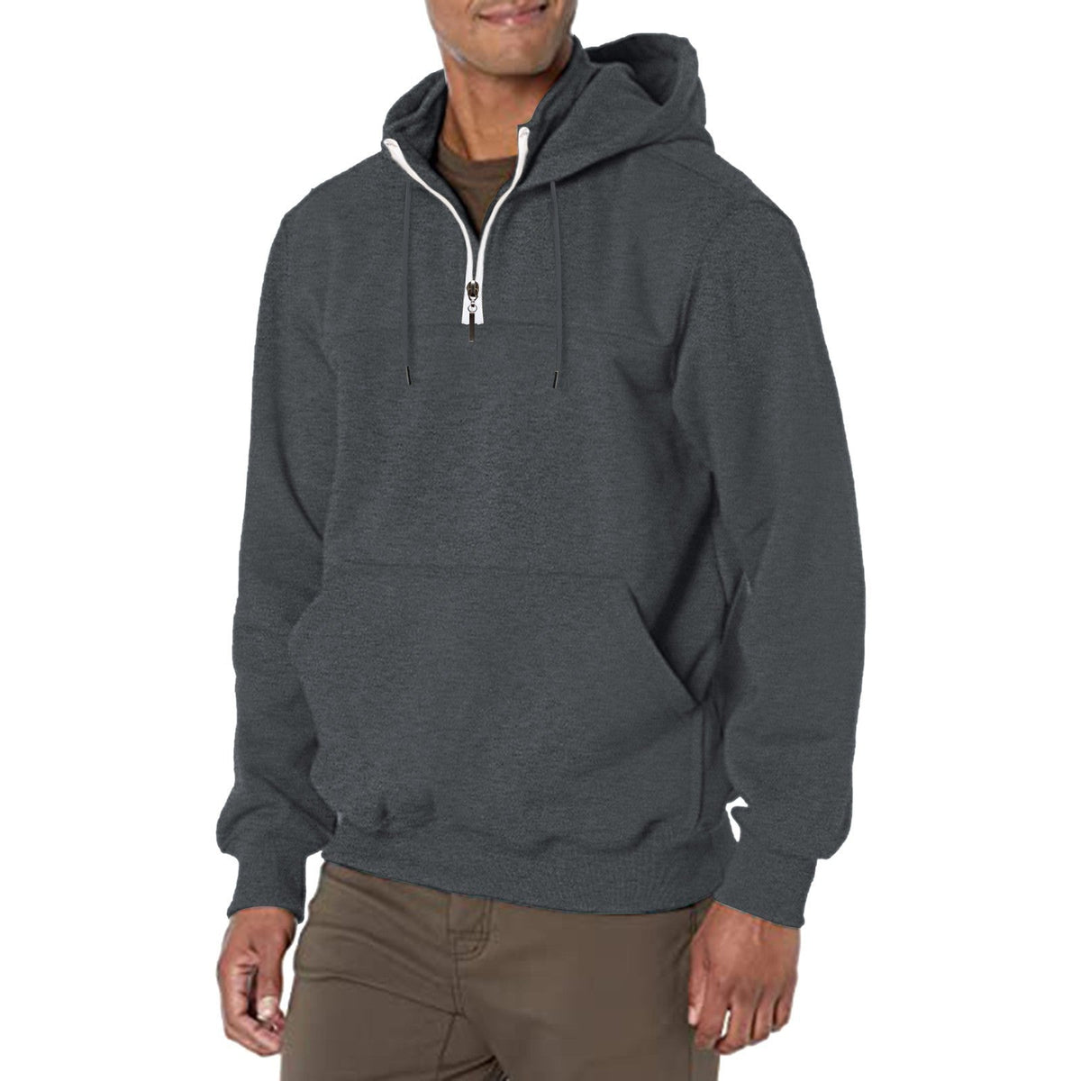 KZZ Men's Heavyweight Hooded Sweatshirt - Winter Warm Pullover Hoodie