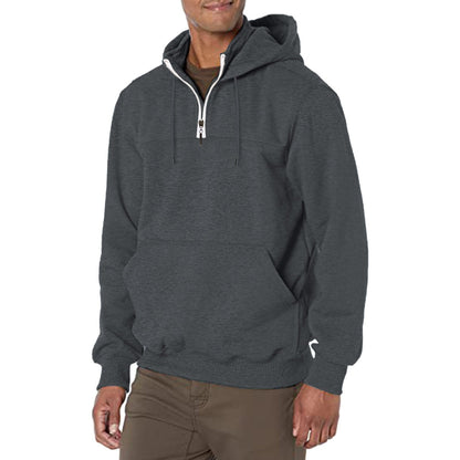 KZZ Men's Heavyweight Hooded Sweatshirt - Winter Warm Pullover Hoodie