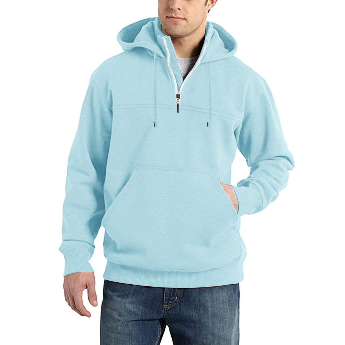 KZZ Men's Heavyweight Hooded Sweatshirt - Winter Warm Pullover Hoodie