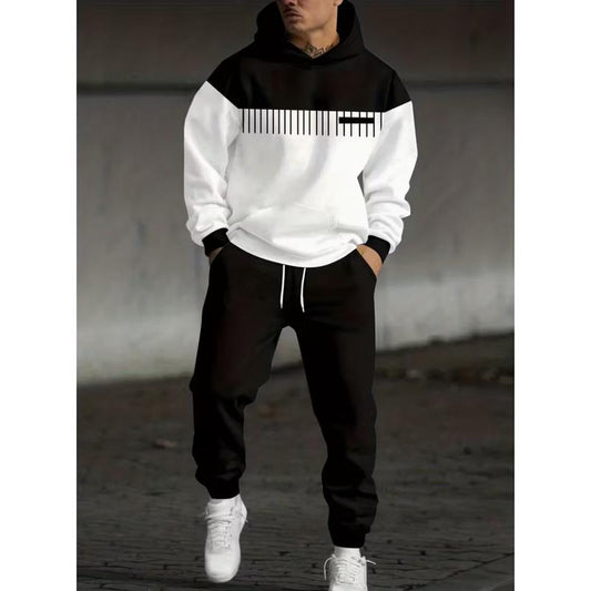 Simple Versatile Convenient Hoodie Set Clothes Menswear Long Sleeve Suits