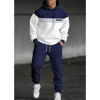 Simple Versatile Convenient Hoodie Set Clothes Menswear Long Sleeve Suits