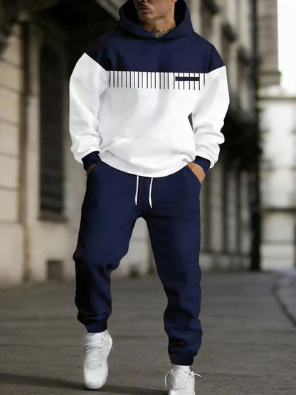 Simple Versatile Convenient Hoodie Set Clothes Menswear Long Sleeve Suits
