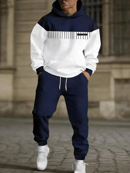 Simple Versatile Convenient Hoodie Set Clothes Menswear Long Sleeve Suits