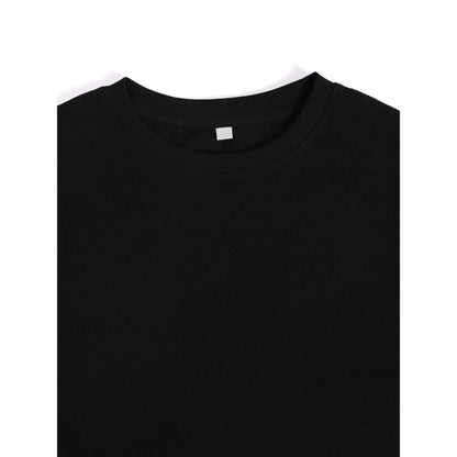 KZZ  Men's black crew neck T-shirt