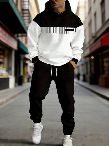 Simple Versatile Convenient Hoodie Set Clothes Menswear Long Sleeve Suits
