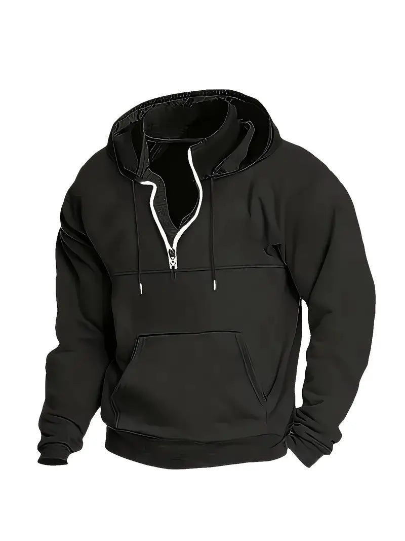 KZZ Men's Heavyweight Hooded Sweatshirt - Winter Warm Pullover Hoodie