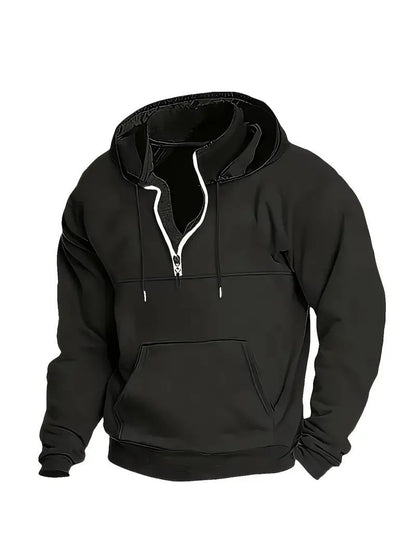 KZZ Men's Heavyweight Hooded Sweatshirt - Winter Warm Pullover Hoodie