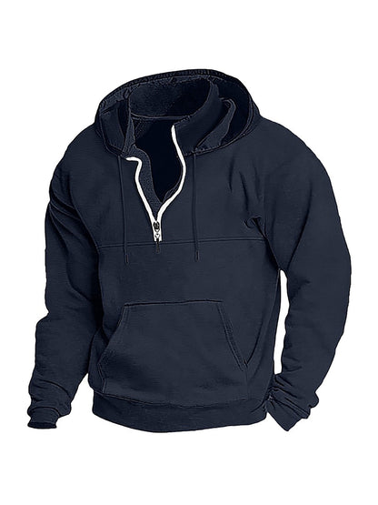 KZZ Men's Heavyweight Hooded Sweatshirt - Winter Warm Pullover Hoodie
