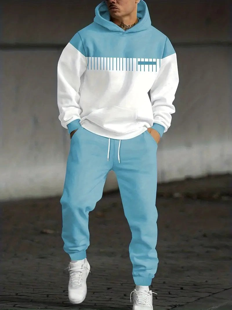 Simple Versatile Convenient Hoodie Set Clothes Menswear Long Sleeve Suits