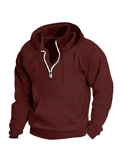KZZ Men's Heavyweight Hooded Sweatshirt - Winter Warm Pullover Hoodie