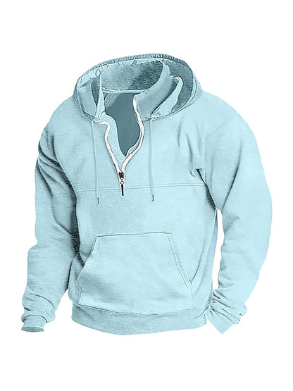 KZZ Men's Heavyweight Hooded Sweatshirt - Winter Warm Pullover Hoodie