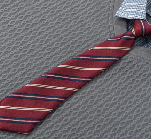 KZZ Men's Jacquard Casual Suit (Collegiate Style)