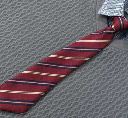 KZZ Men's Jacquard Casual Suit (Collegiate Style)